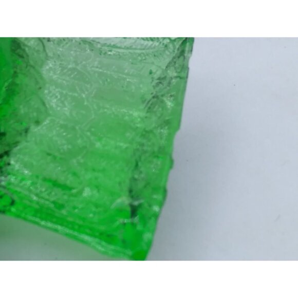 Vtg. Unmarked Possibly L. G Wright Mold Green Bird Glass Open Salt READ - Picture 9 of 14